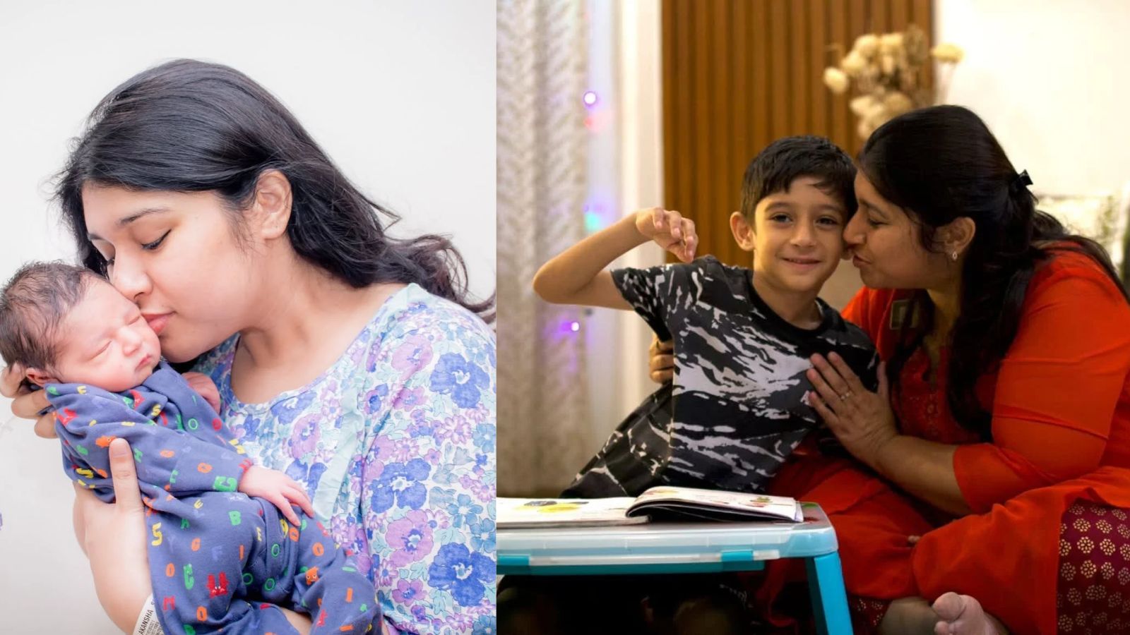 Vikansh with his mother 