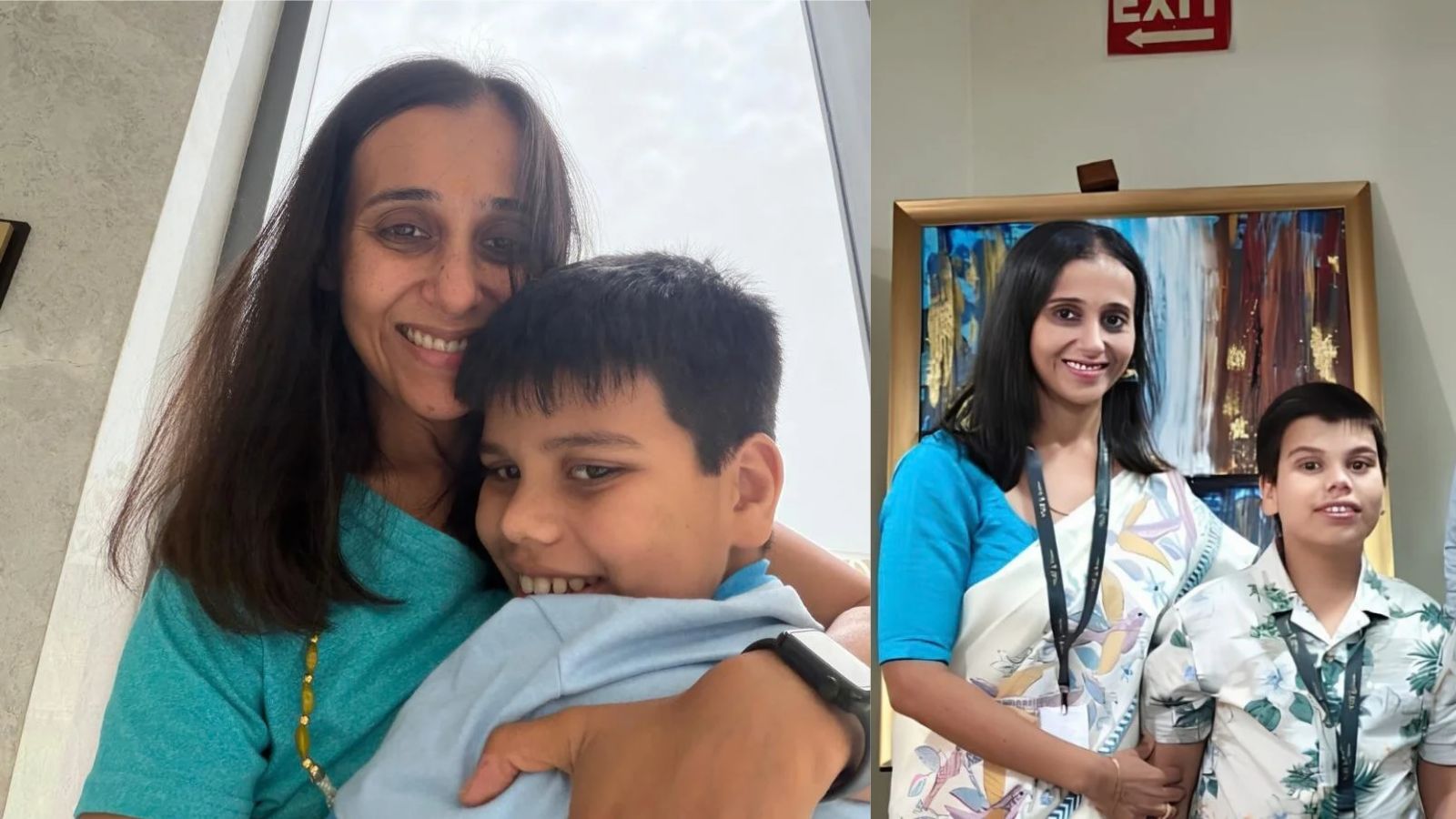 Shaurya with his mother 