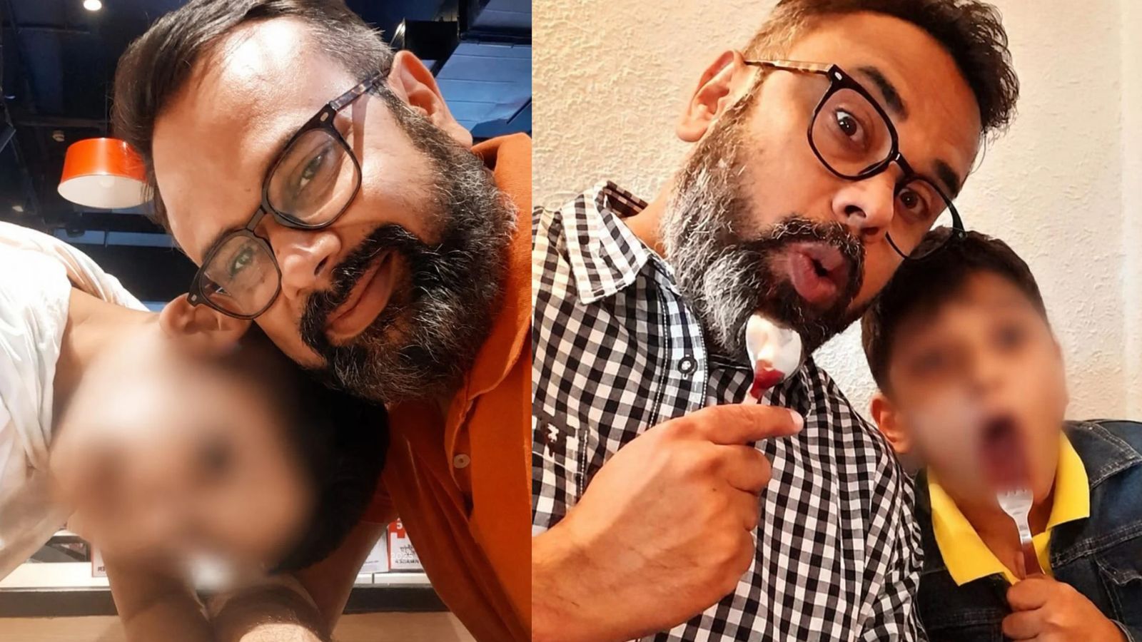 Abhishek with his son