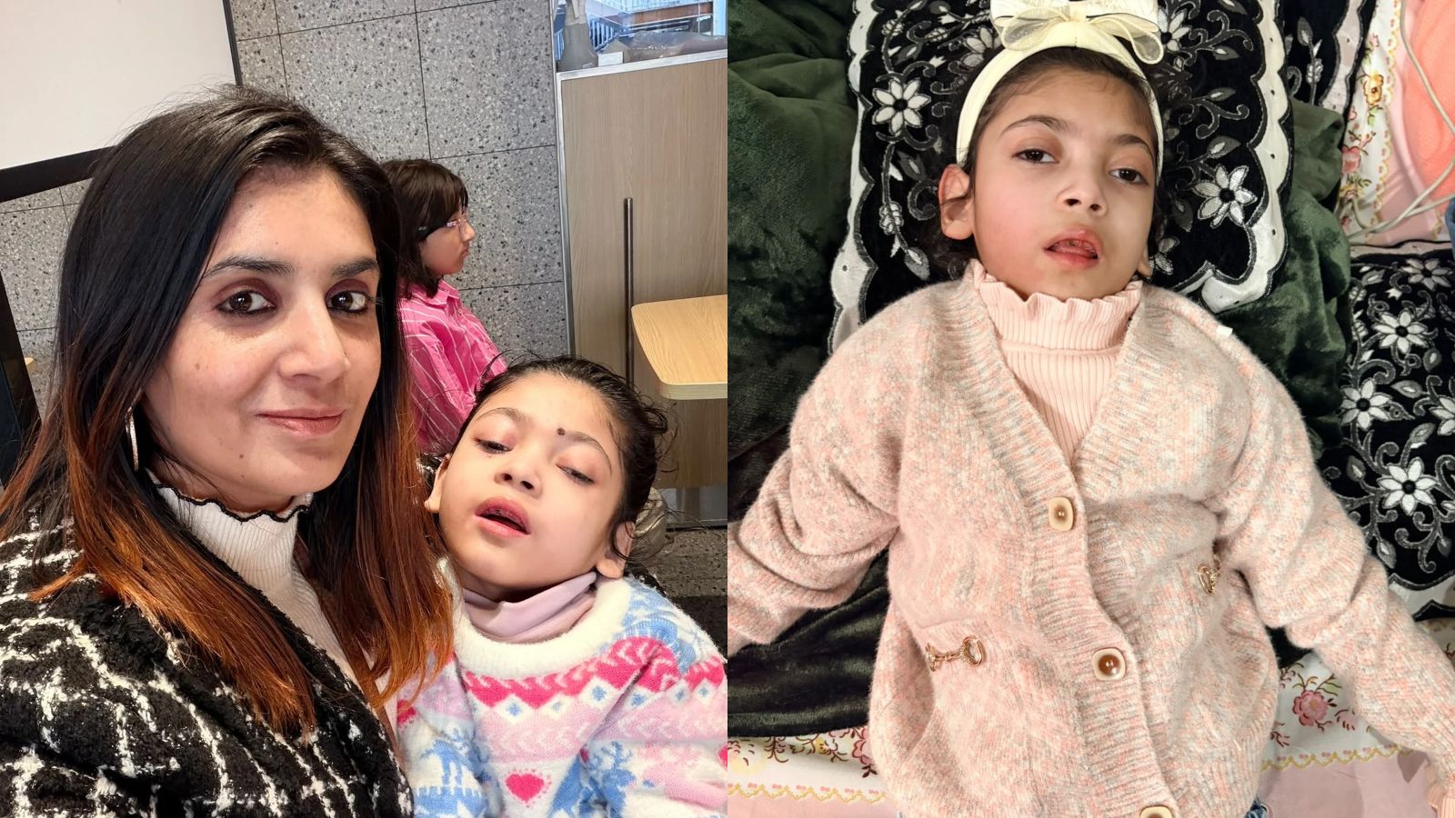 Anaishaa with her sister 