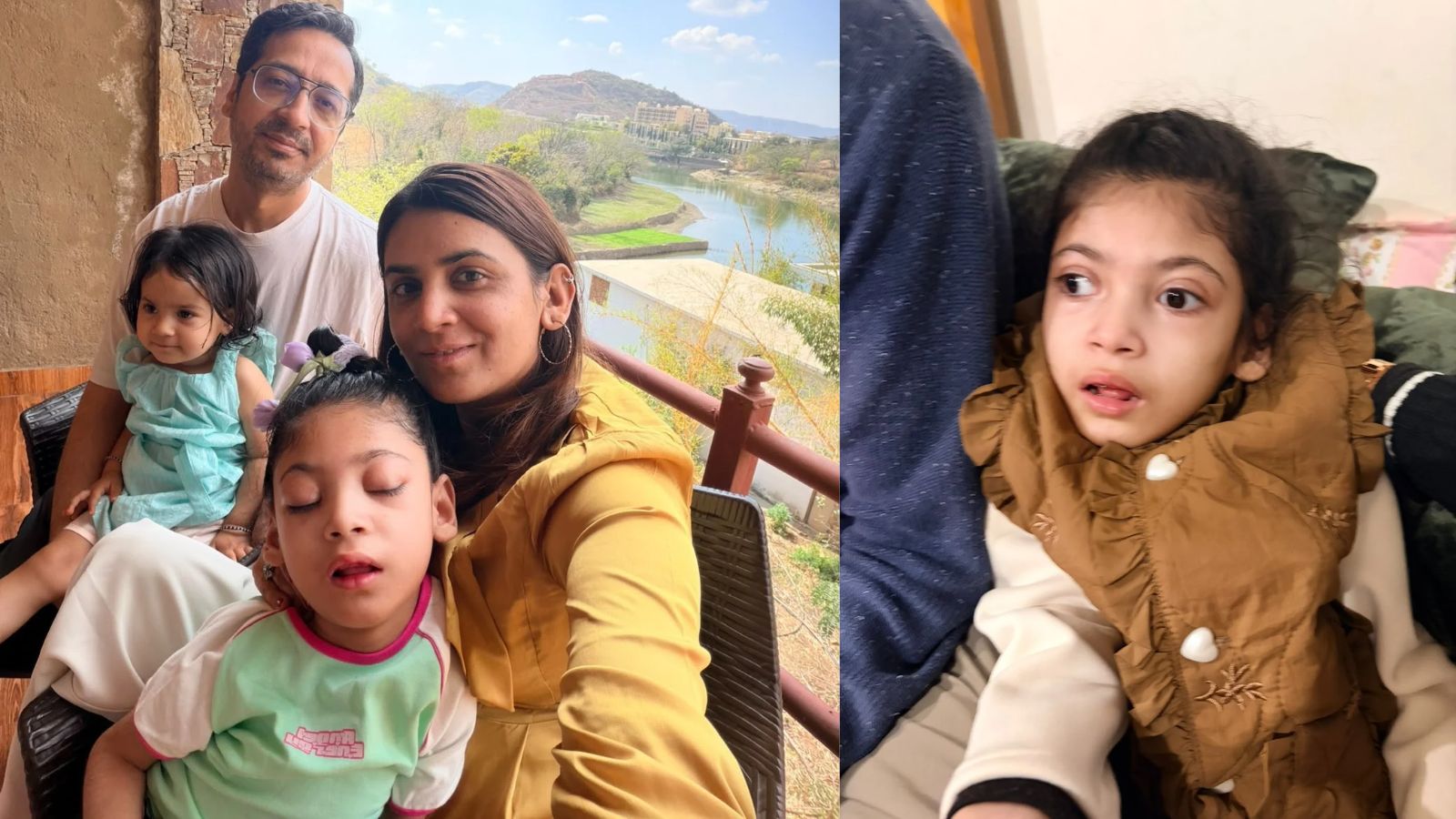 Anaishaa with her family 