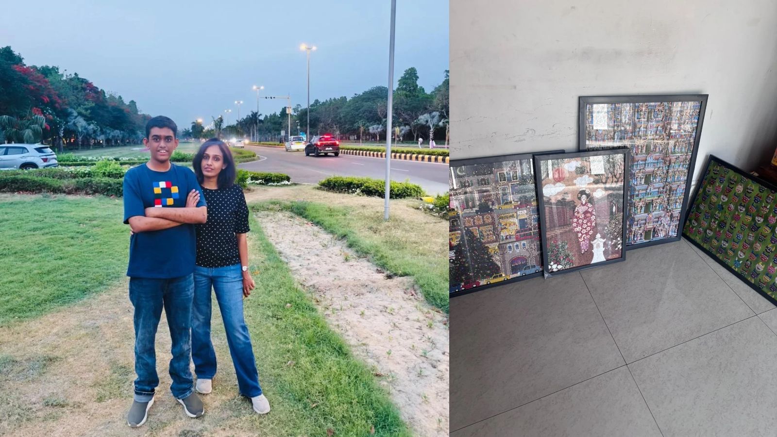 Rishaan with his mother